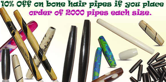 Bone Hair pipes